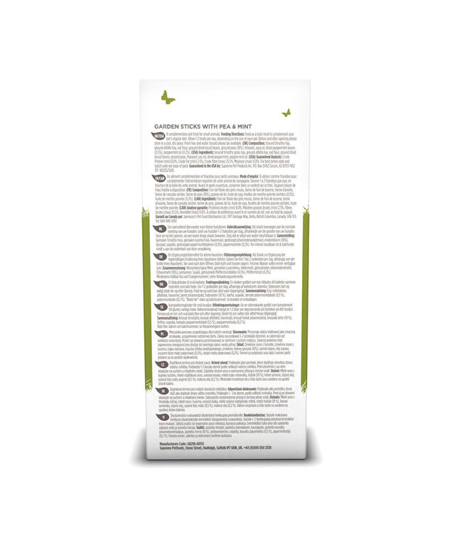 Supreme Science - Selective Naturals Garden Sticks pour Rongeurs - 60g Image numéro 3 Supreme Science - Selective Naturals Garden Sticks pour Rongeurs - 60g Image numéro 3