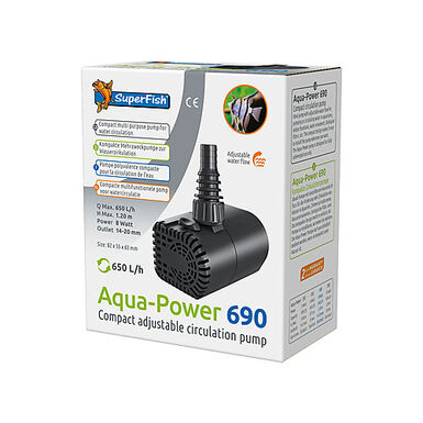 Superfish - Pompe à Eau Aqua-Power 690 pour Aquarium - 690L/H