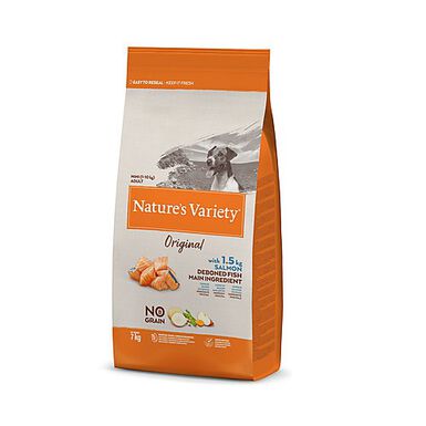 Nature's Variety - Croquettes Original Mini Adulte au Saumon pour Chien - 7Kg