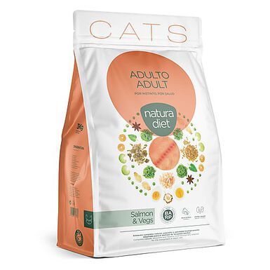 Natura Diet - Croquettes Adulte au Saumon pour Chat - 3Kg