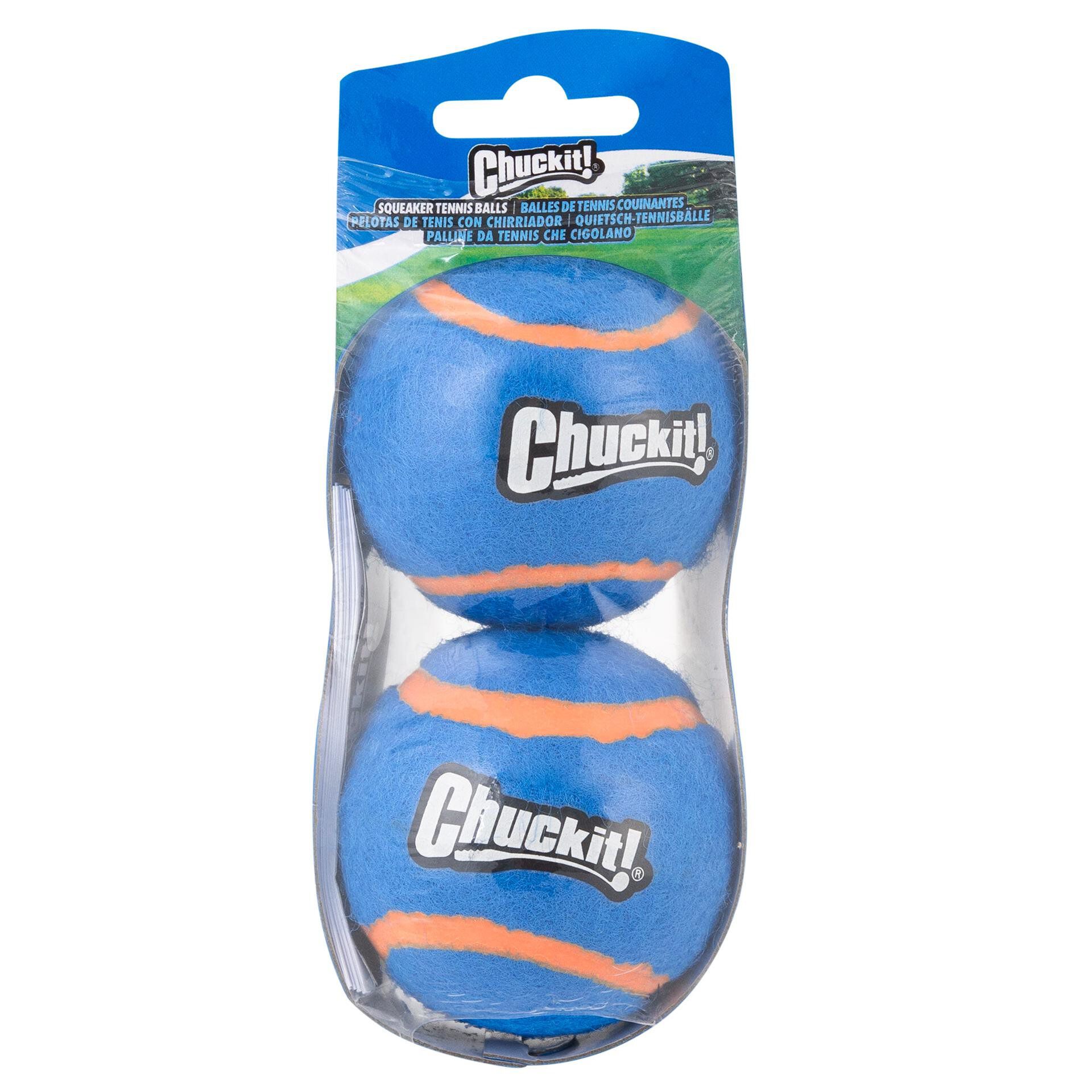 ChuckIt! - Pack 2 Balles SqueakerTennis Balls pour Chiens - S Image num&eacute;ro 1