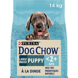 Dog Chow - Chien Puppy Large Breed avec de la Dinde - 14 Kg