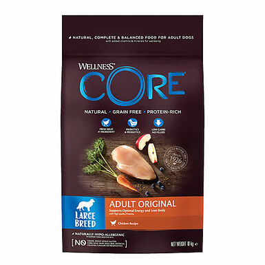 Wellness CORE - Croquettes Original Dinde et Poulet pour Chien Grande Race - 10Kg