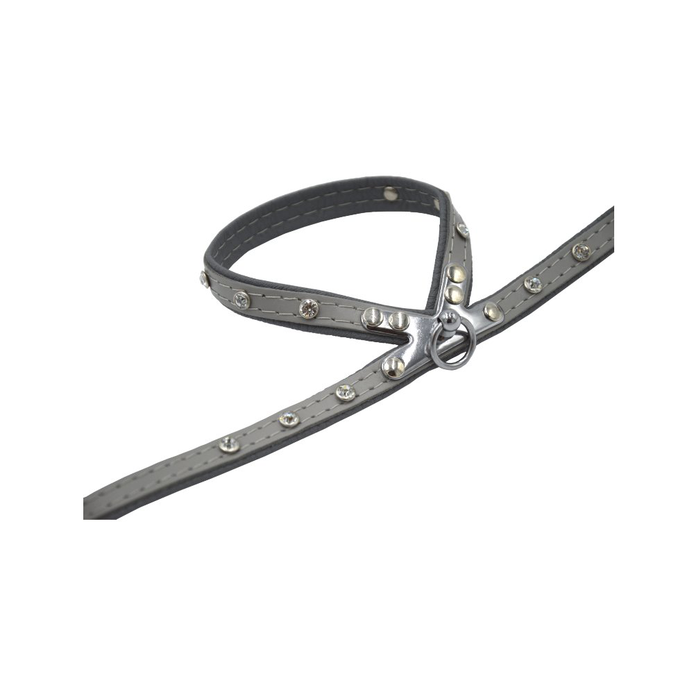 Comme Un Roi - Harnais Cuir So Nature Gris pour Chien - L Image num&eacute;ro 2