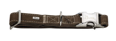 Hunter - Collier Hunting Alu-Strong en Cuir de Bœuf Marron
