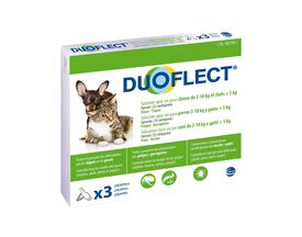 Duoflect - Pipettes Antiparasitaire de 2 à 10Kg pour Chien et Chat - x3