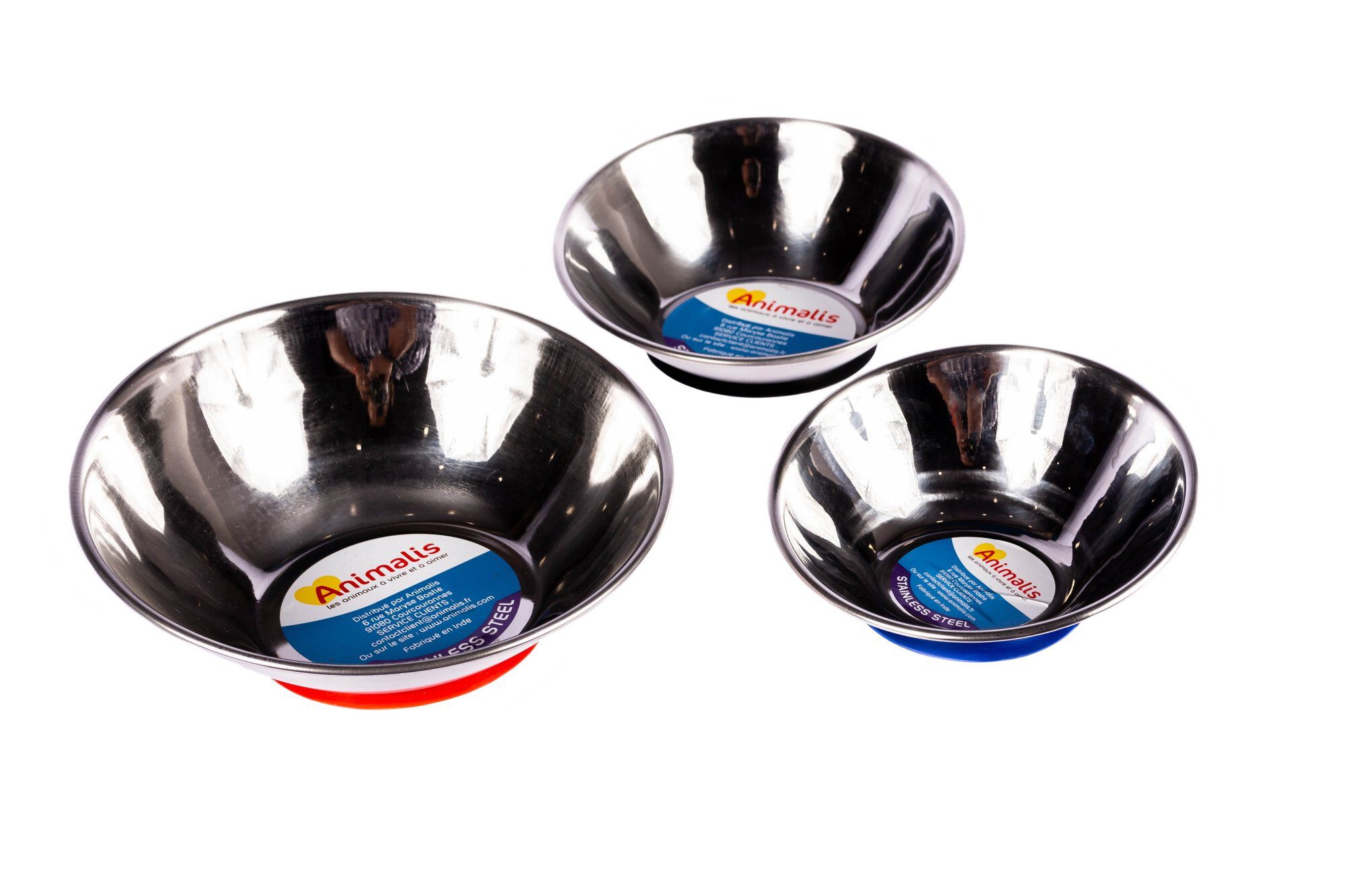 Animalis - Gamelle INOX EVA Ventouse Rouge pour Chien - 1L Image num&eacute;ro 1