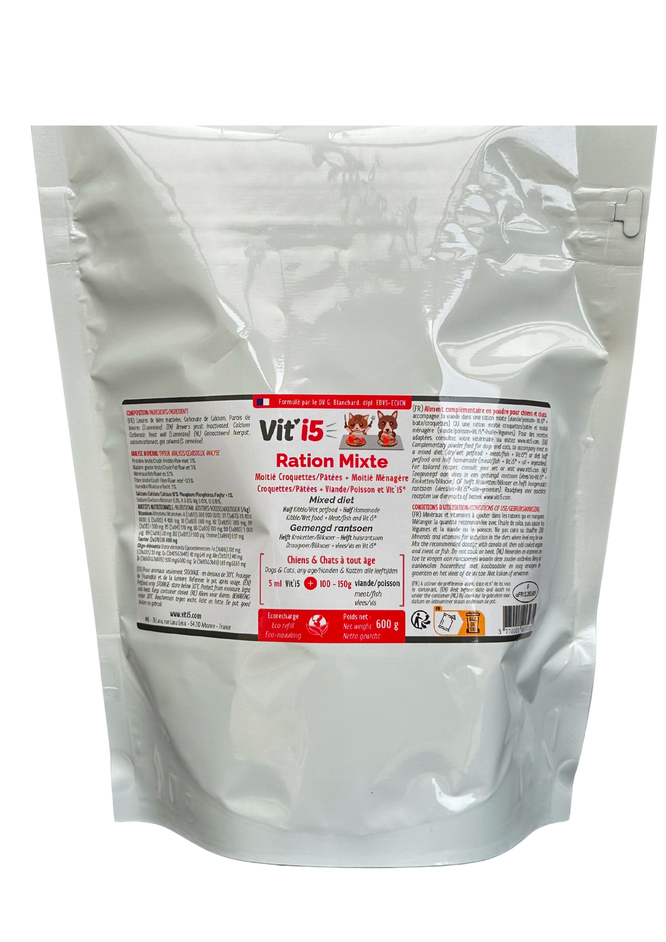 Osalia - Compl&eacute;ment VIT'I5 Rouge Eco Recharge pour Chiens et Chats - 600g Image num&eacute;ro 1