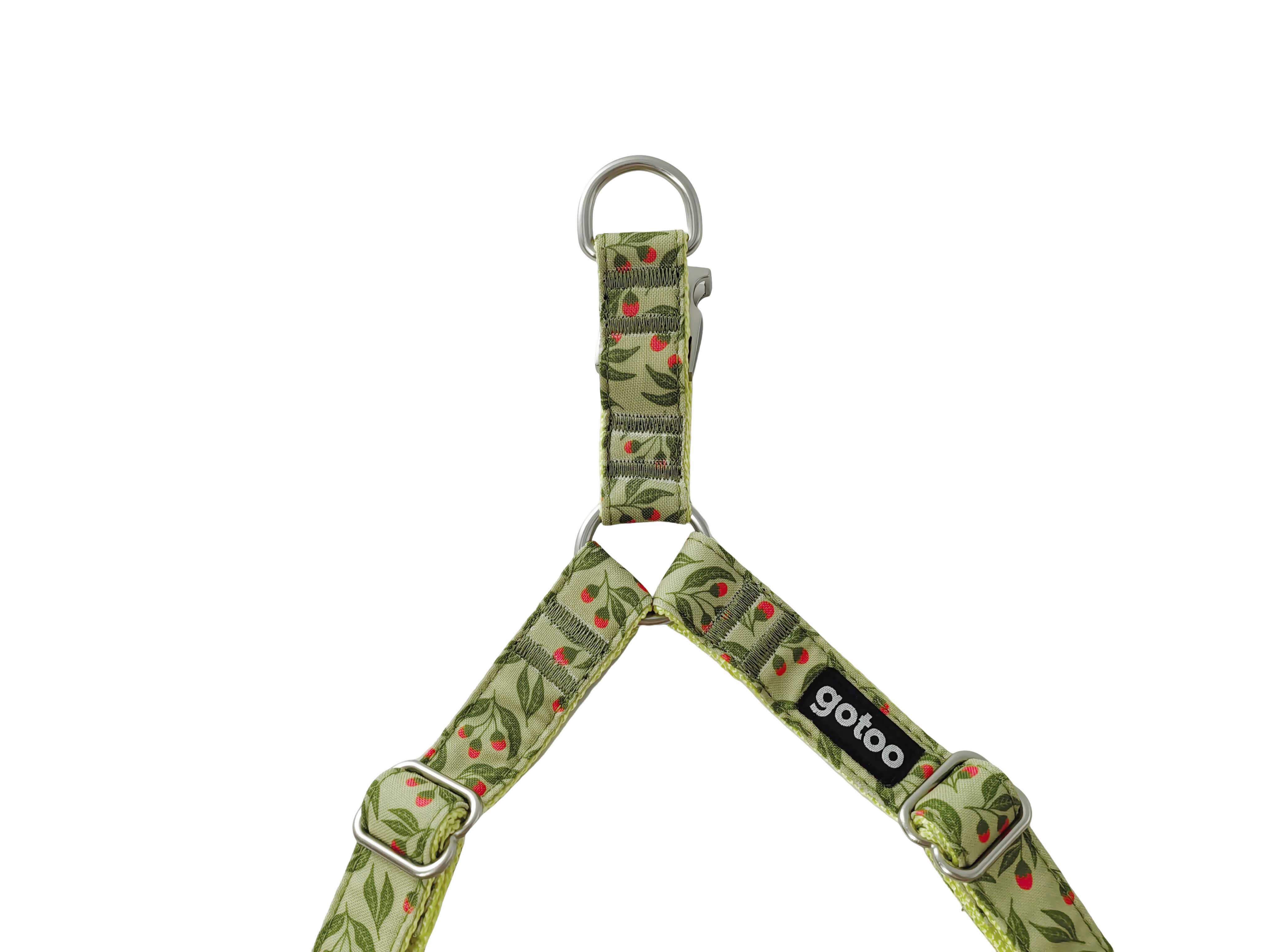 Gotoo - Harnais &agrave; motif Botanic Vert pour chien - XS Image num&eacute;ro 2