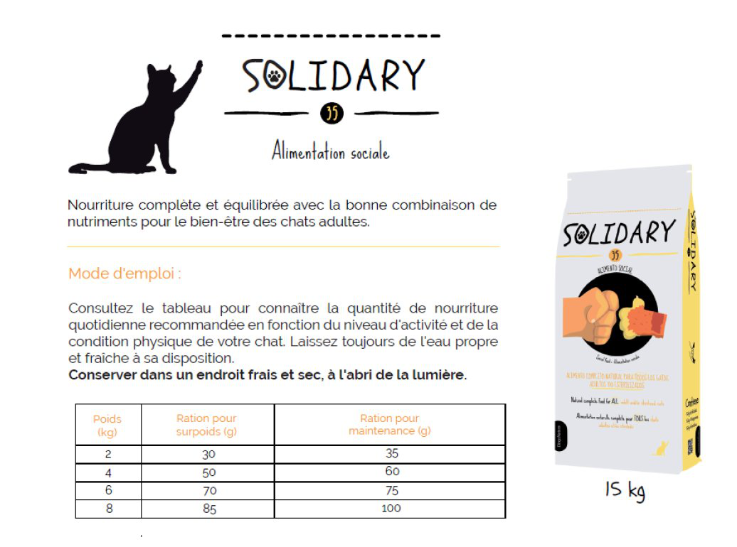 Solidary - Croquettes Cat 35 pour Chat - 15Kg Image num&eacute;ro 2