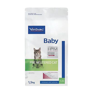 Virbac - Croquettes Veterinary HPM Baby Pre Neutered Cat pour Chatons - 1,5Kg