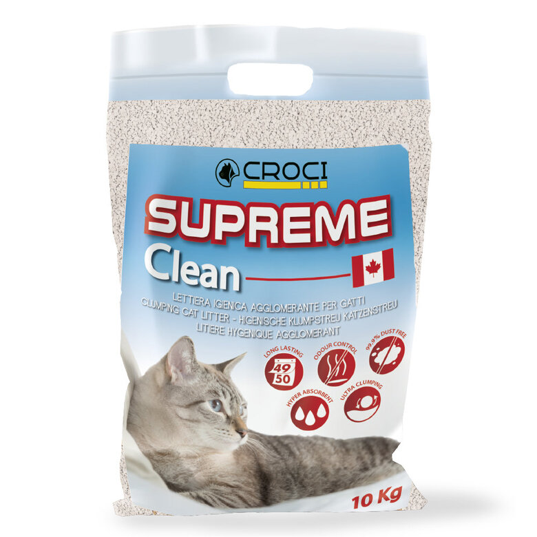 Croci - Litière Supreme Clean pour Chats - 10Kg Image numéro 1 Croci - Litière Supreme Clean pour Chats - 10Kg Image numéro 1
