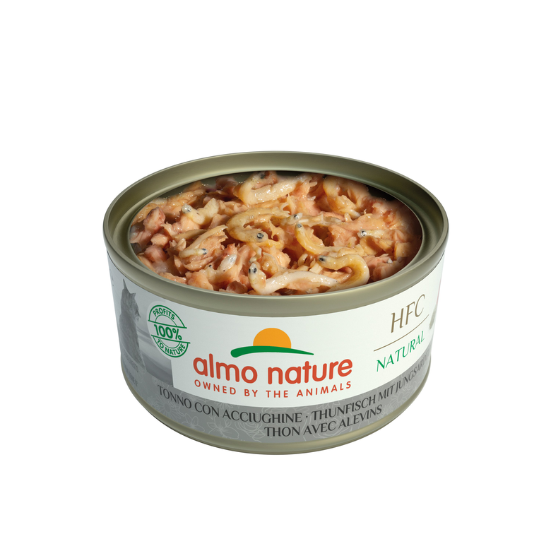 Almo Nature - Pâtée en Boîte HFC Natural Thon avec Alevins pour Chat - 70g Image numéro 2 Almo Nature - Pâtée en Boîte HFC Natural Thon avec Alevins pour Chat - 70g Image numéro 2