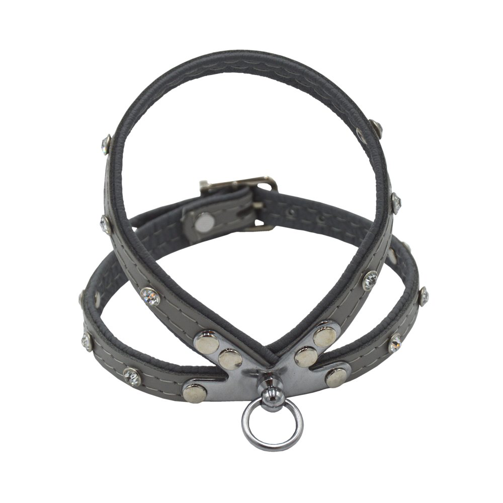 Comme Un Roi - Harnais Cuir So Nature Gris pour Chien - L Image num&eacute;ro 1