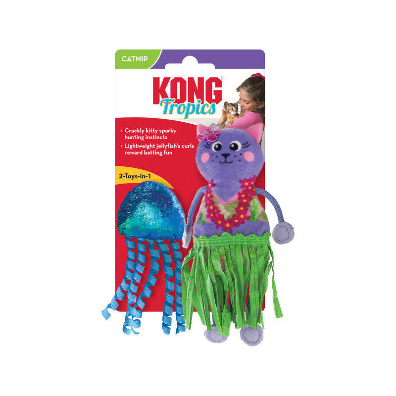 KONG - Jouet Tropics Chaton et M&eacute;duse pour Chats - 15cm Image num&eacute;ro 1