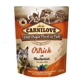 Carnilove - Sachet Fraîcheur Adulte Autruche et Mûres pour Chiens - 300g