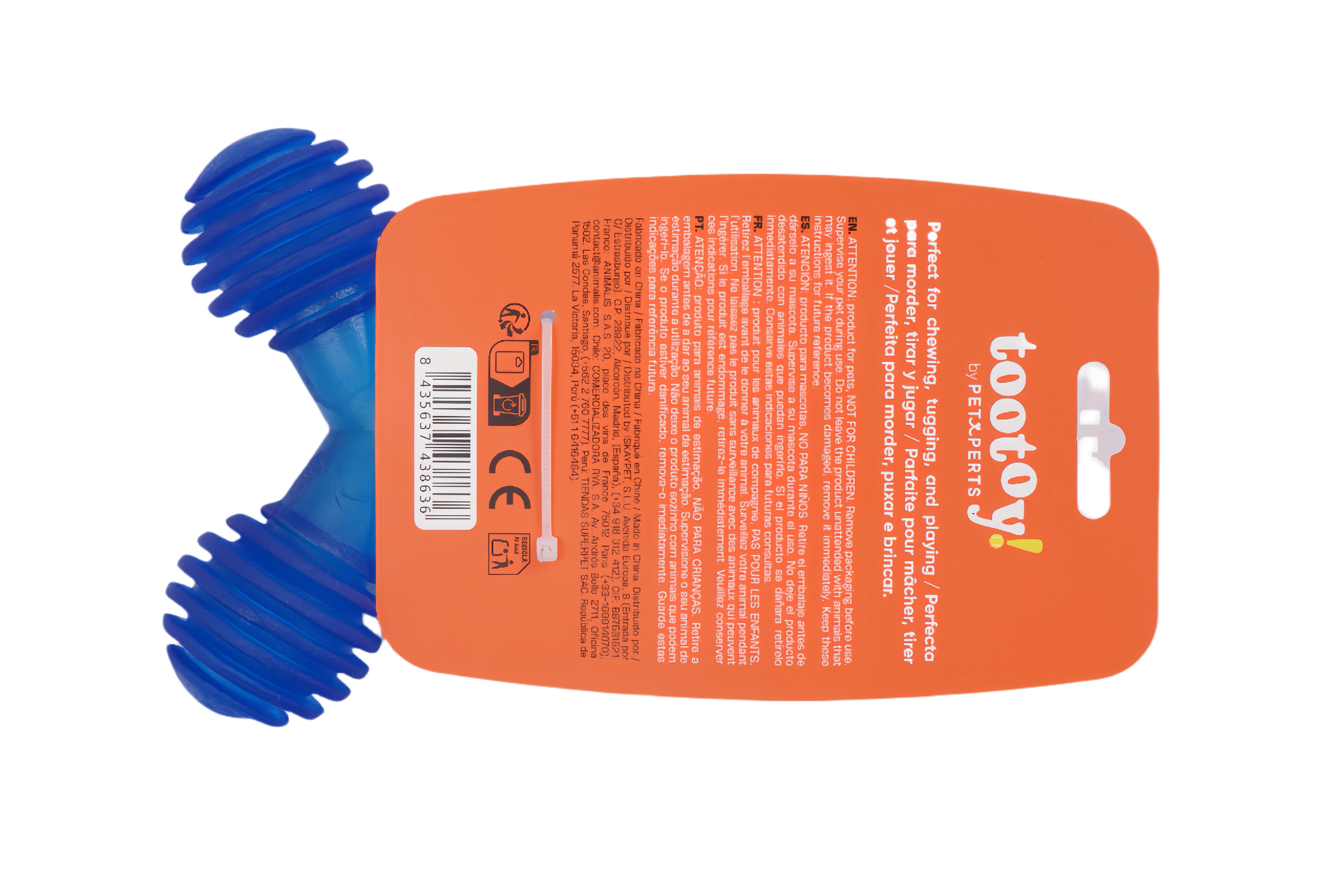 Tootoy! - Jouet Balle en Caoutchouc pour Chiens - Bleu Image num&eacute;ro 2