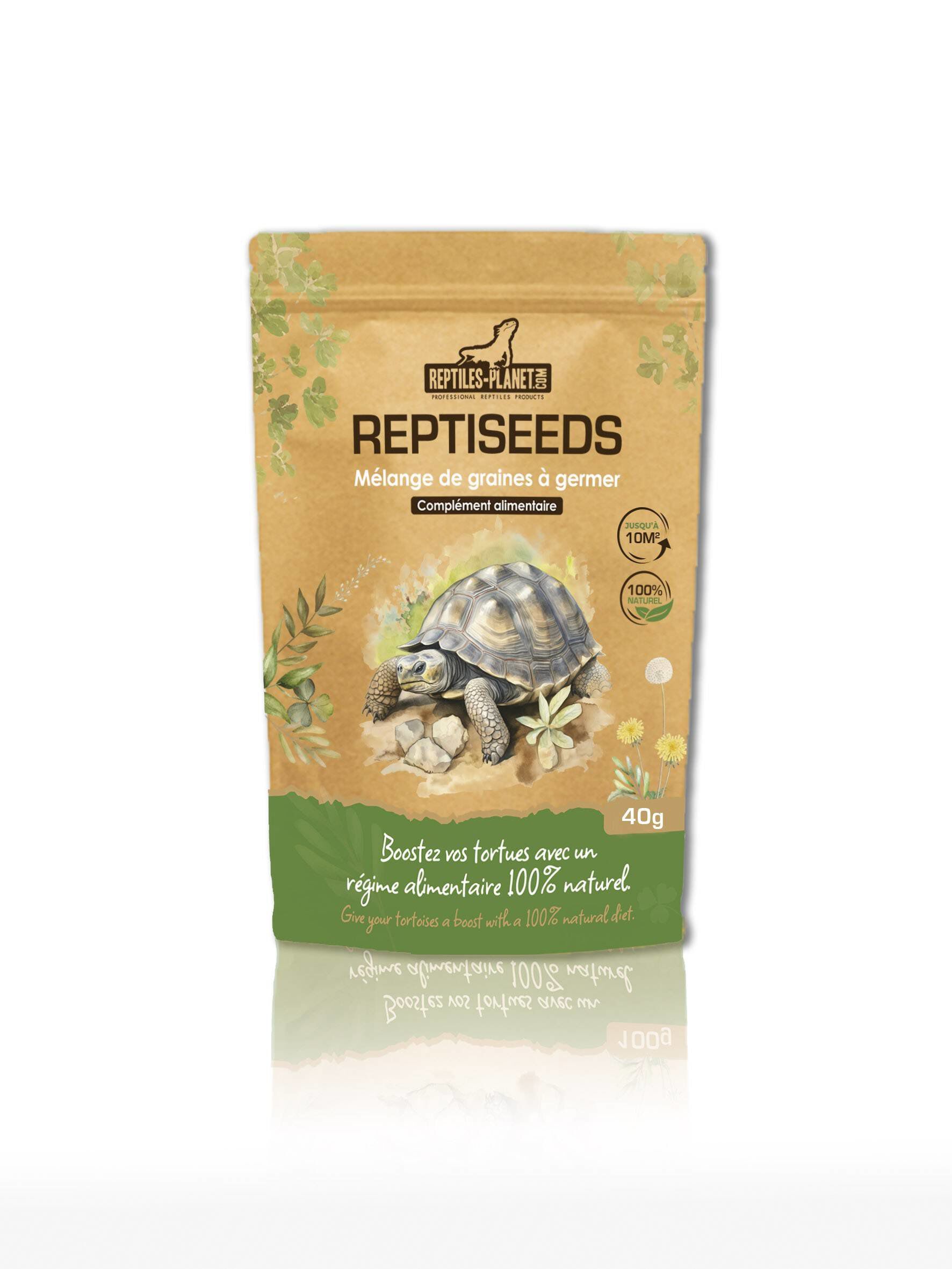 Reptiles Planet -  M&eacute;lange de Graines &agrave; Germer Reptiseeds pour Tortues - 40g Image num&eacute;ro 1