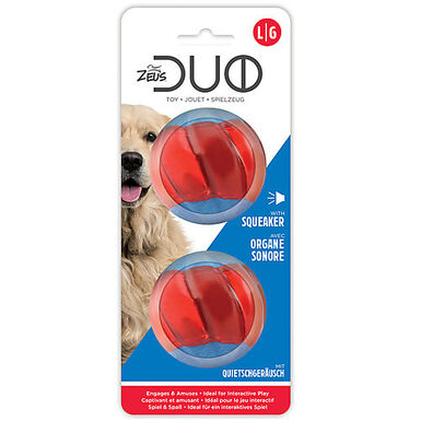 Zeus Duo Ball avec siffleur 2pc - 6,3 cm