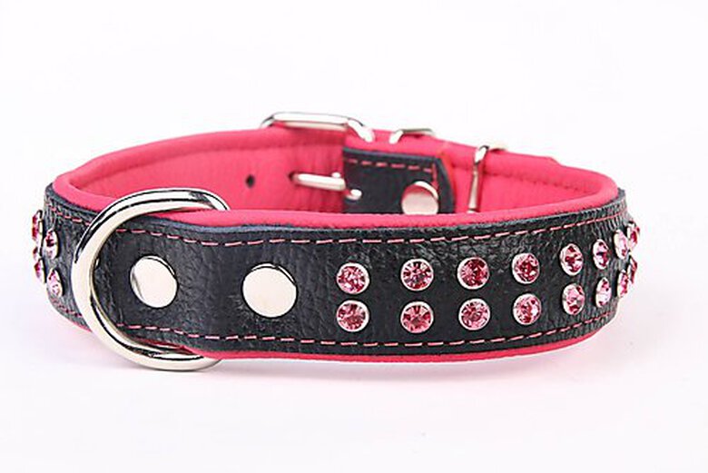 Yogipet - Collier Cuir Skóra Crystal T52 40/48 pour Chien - Rose image number null