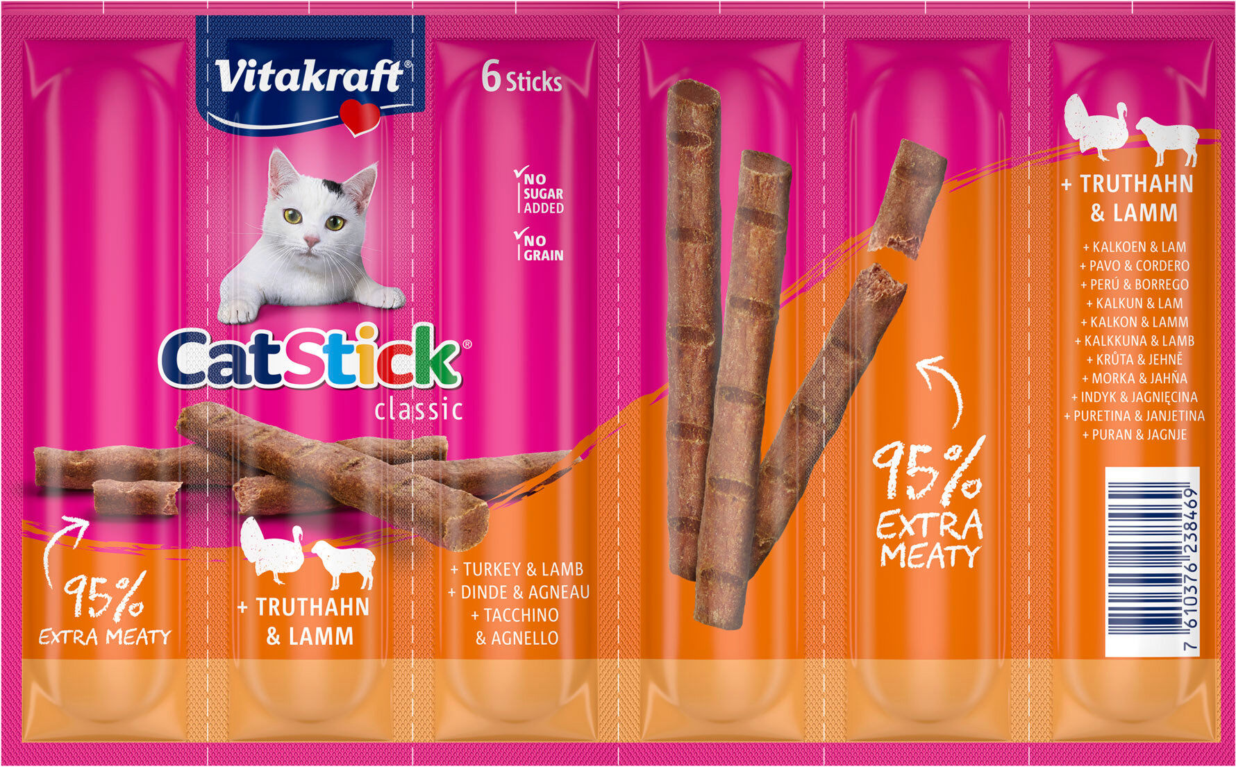 Vitakraft - Cat Stick Dinde et Agneau - 6Pcs Image num&eacute;ro 1