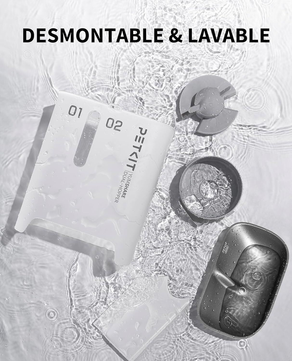 Petkit - Distributeur de Croquettes Double YumShare Dualhopper Connect&eacute; avec Cam&eacute;ra - 5L Image num&eacute;ro 4