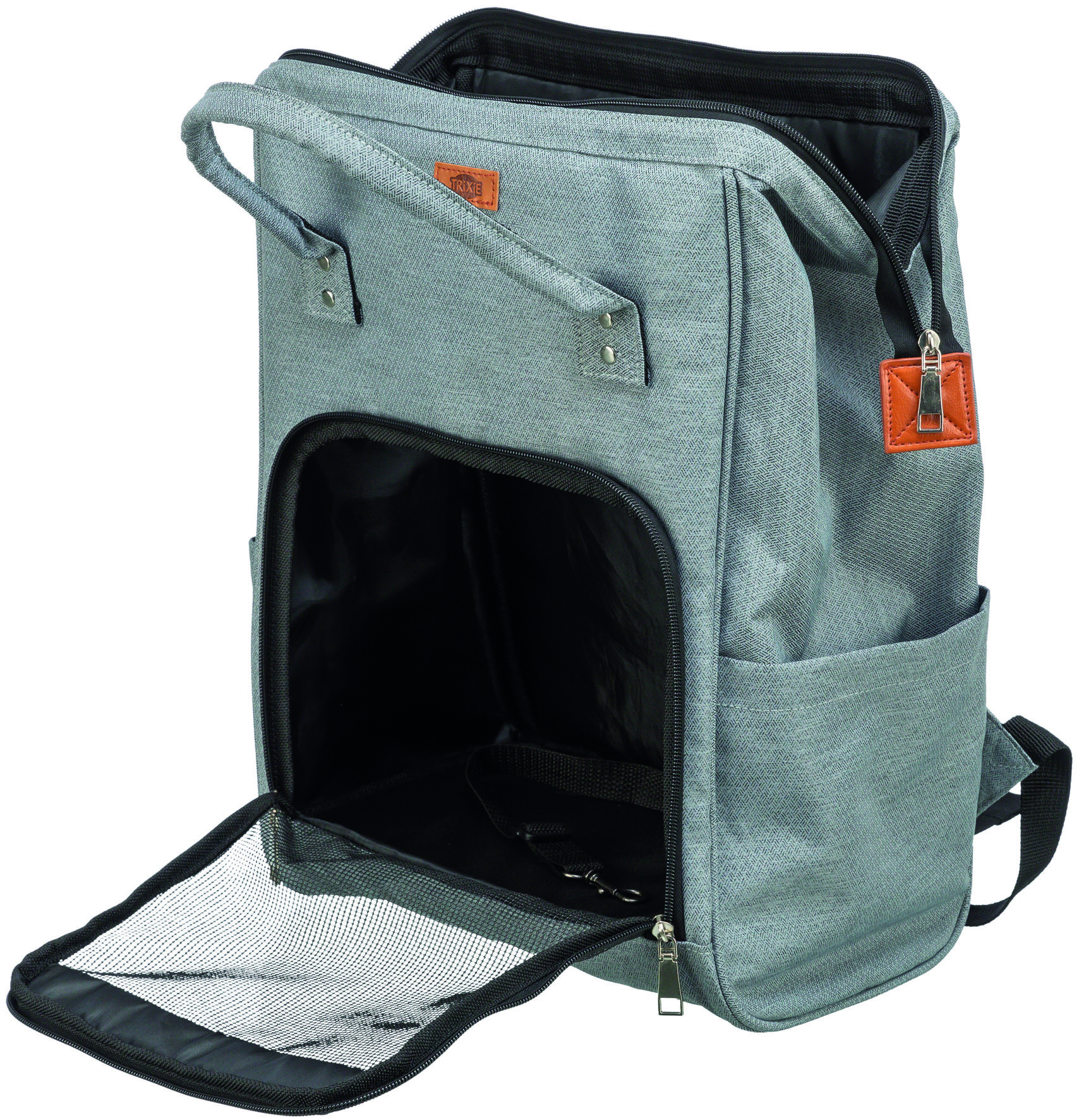 Trixie - Sac &agrave; Dos Ava Gris pour Chiens - 32x42x20cm Image num&eacute;ro 5