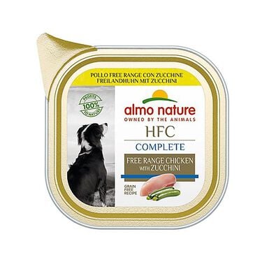 Almo Nature - Pâtée en Barquette HFC Poulet Courgette pour Chiens - 85g