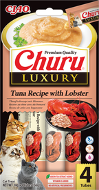 Inaba - Friandises Cr&eacute;meuses Churu LUXURY au Thon et Homard pour Chats - 4x14g