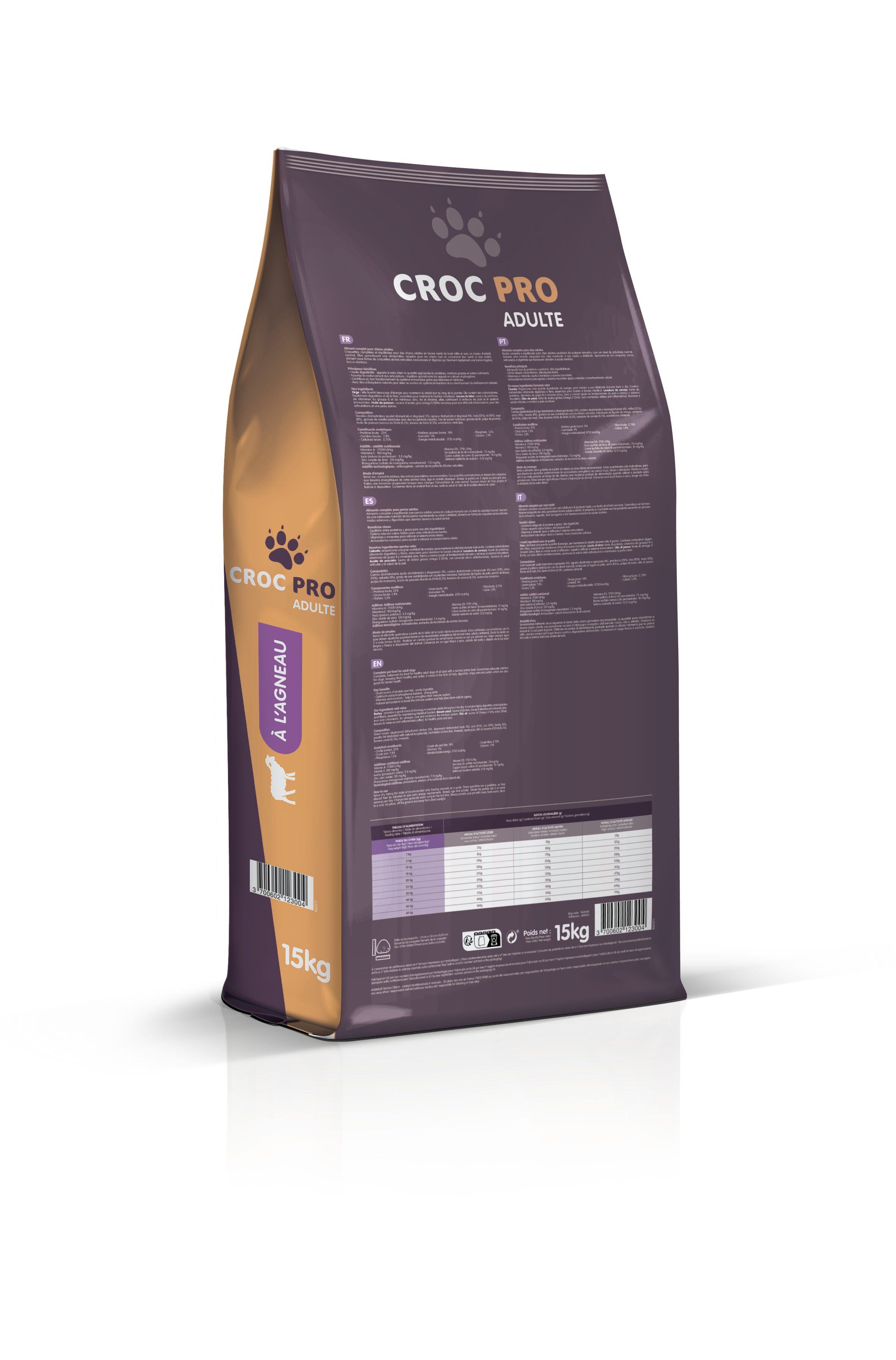 Croc Pro - Croquettes Adulte &agrave; l'Agneau pour Chiens - 15Kg Image num&eacute;ro 3