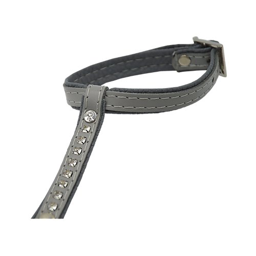 Comme Un Roi - Harnais et Laisse Cuir So Nature Gris pour Chat - TU Image num&eacute;ro 2