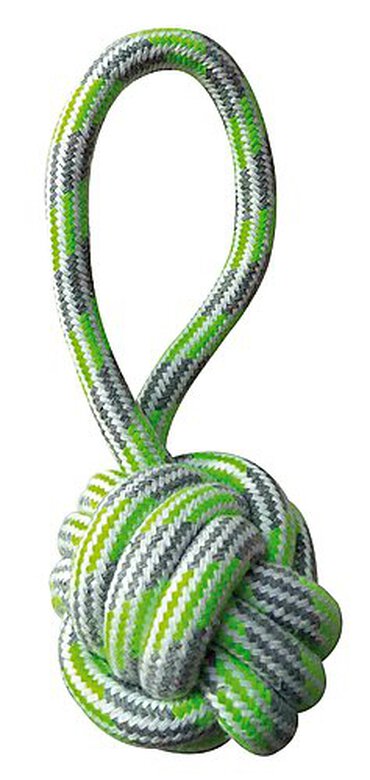 Croci - Jouet Boule en Corde avec Poignée Vert pour Chiens - 20cm image number null