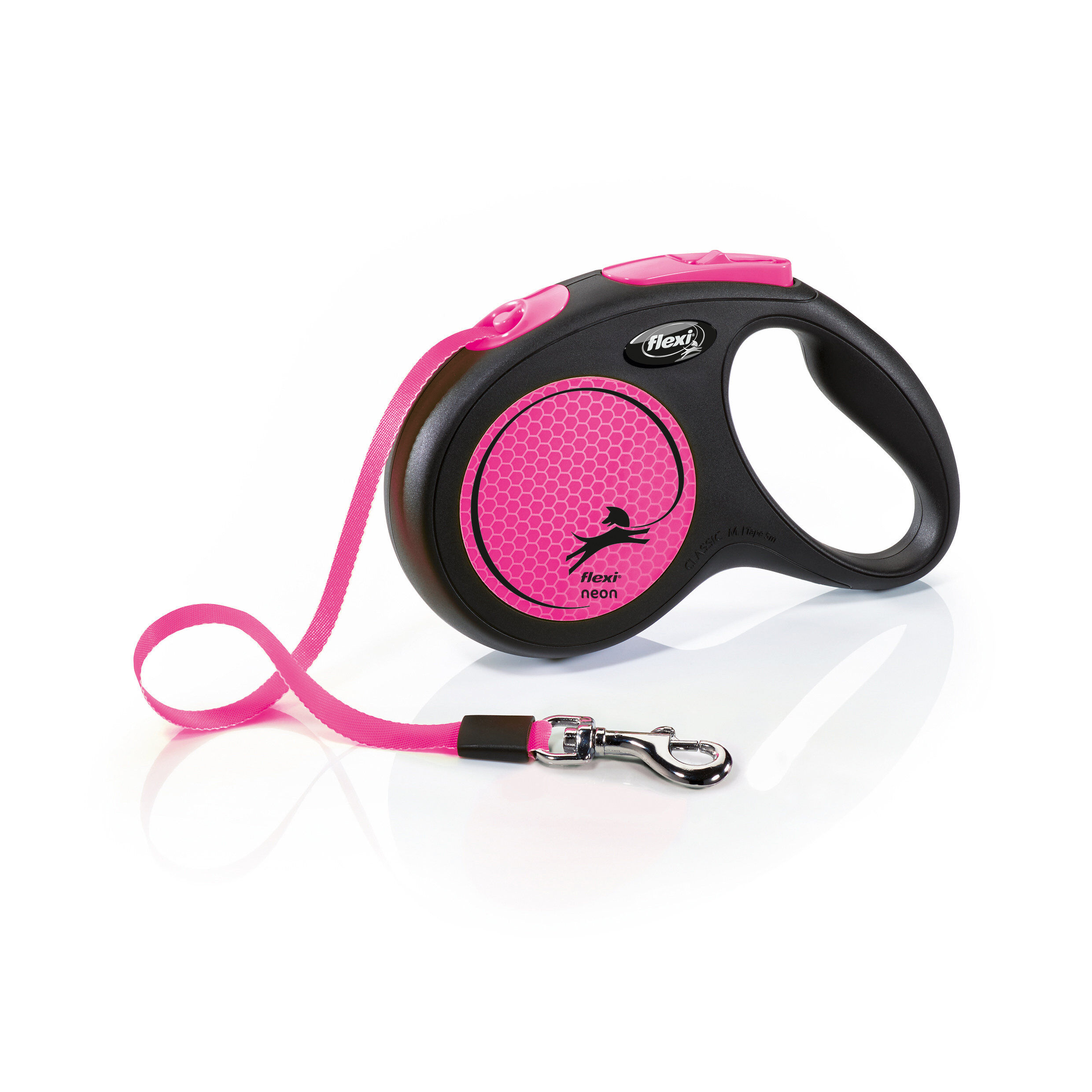 Flexi - Laisse Enrouleur Neon Sangle Rose - M/5m Image num&eacute;ro 4