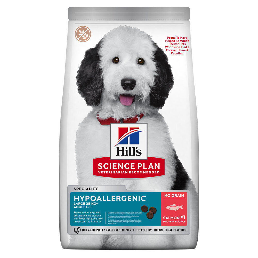 Hill's Science Plan - Hypoallergenic Adult Croquettes Pour Chien Adulte De Grande Taille Saumon -12kg Image num&eacute;ro 1