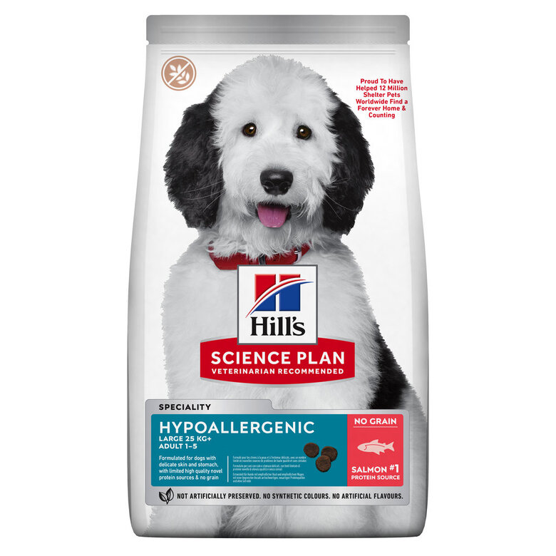Hill's Science Plan - Hypoallergenic Adult Croquettes Pour Chien Adulte De Grande Taille Saumon -12kg Image numéro 1 Hill's Science Plan - Hypoallergenic Adult Croquettes Pour Chien Adulte De Grande Taille Saumon -12kg Image numéro 1