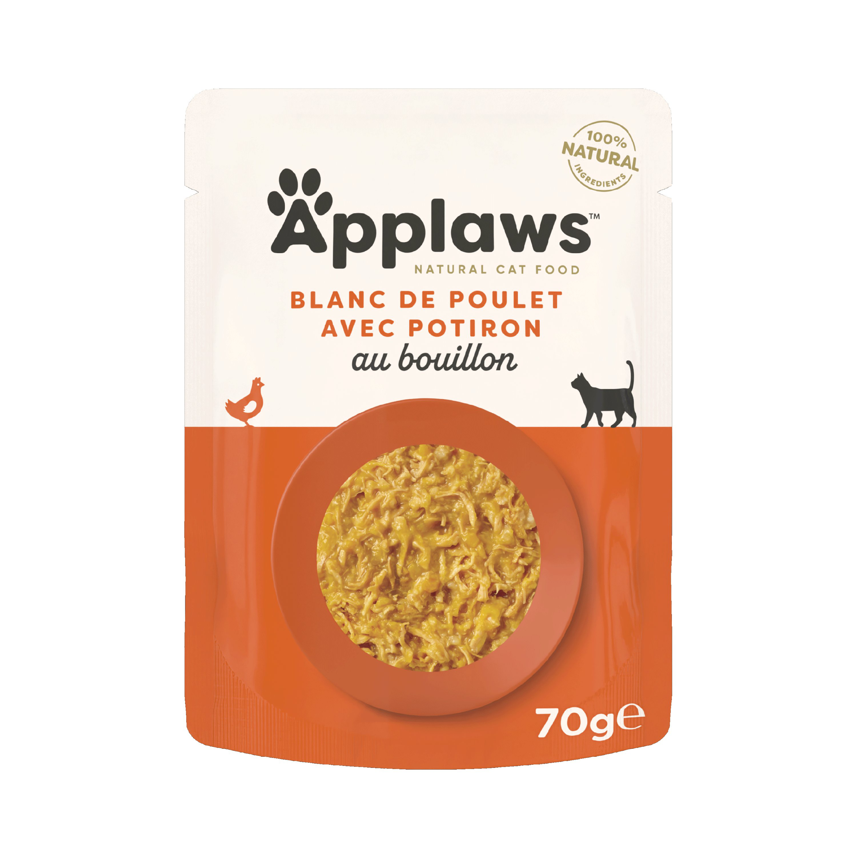 Applaws - Sachet Fra&icirc;cheur Poulet et Citrouille pour Chat - 70g Image num&eacute;ro 1