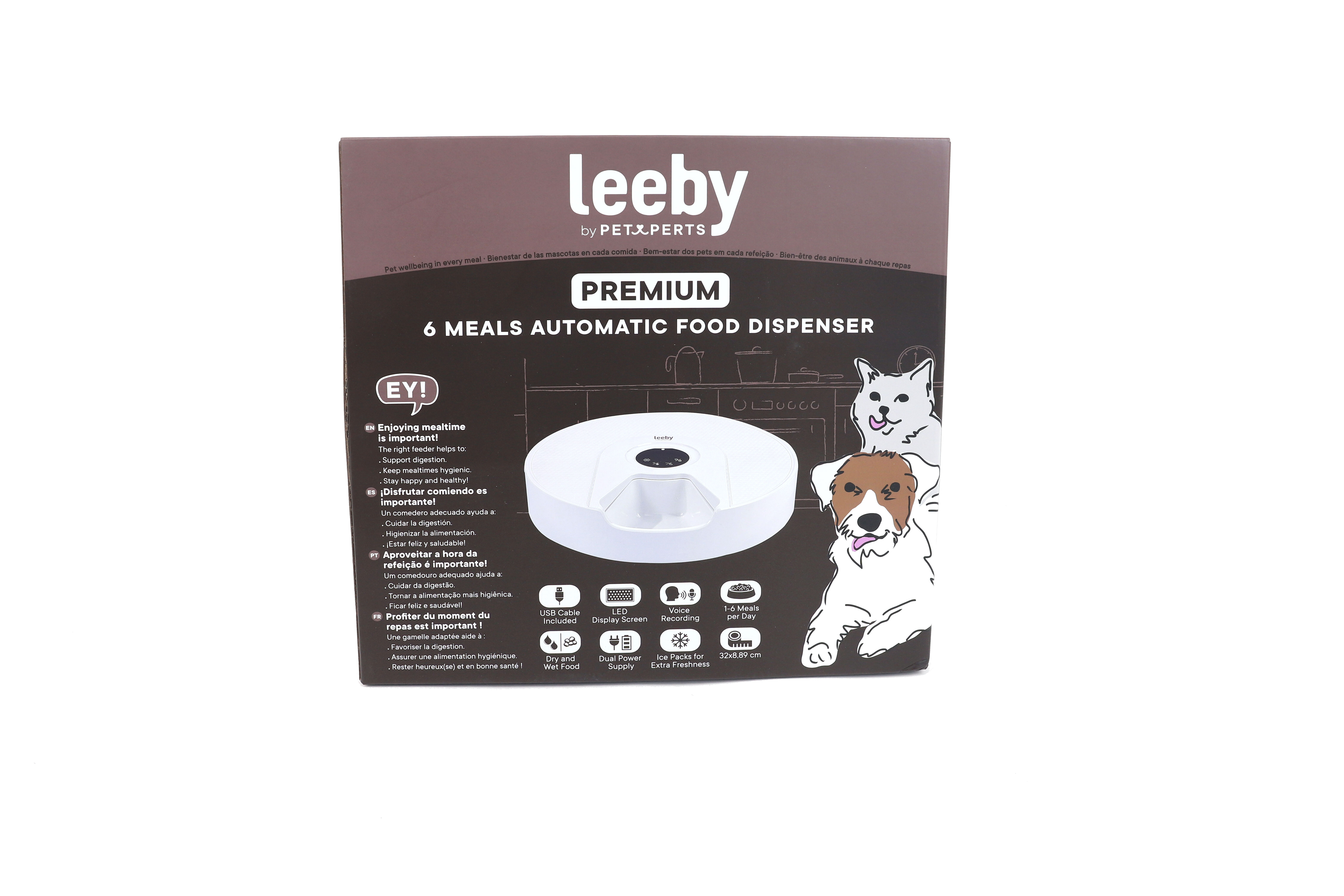 Leeby - Distributeur Automatique de Nourriture pour Chats - 6 repas Image num&eacute;ro 4