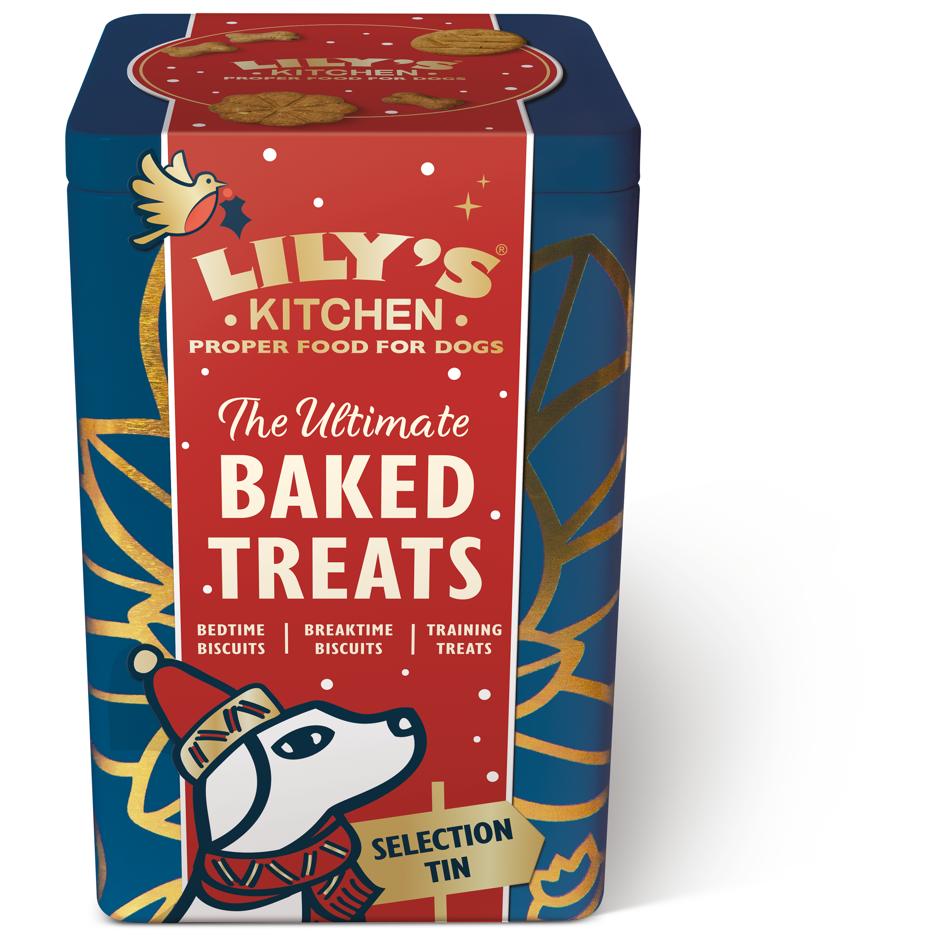 Lily's Kitchen - Friandises Bo&icirc;te M&eacute;tal Biscuits Festifs pour Chiens - 300g Image num&eacute;ro 1