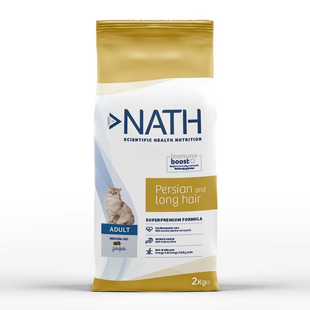 Nath - Croquettes pour Chat Adulte &agrave; Poils Longs - 2Kg Image num&eacute;ro 1