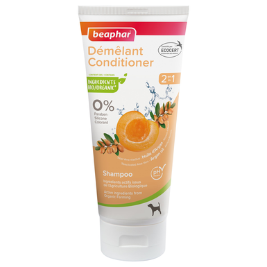 Beaphar - Shampoing Bio Démêlant 2en1 Abricot & Huile D'argan - 200ml