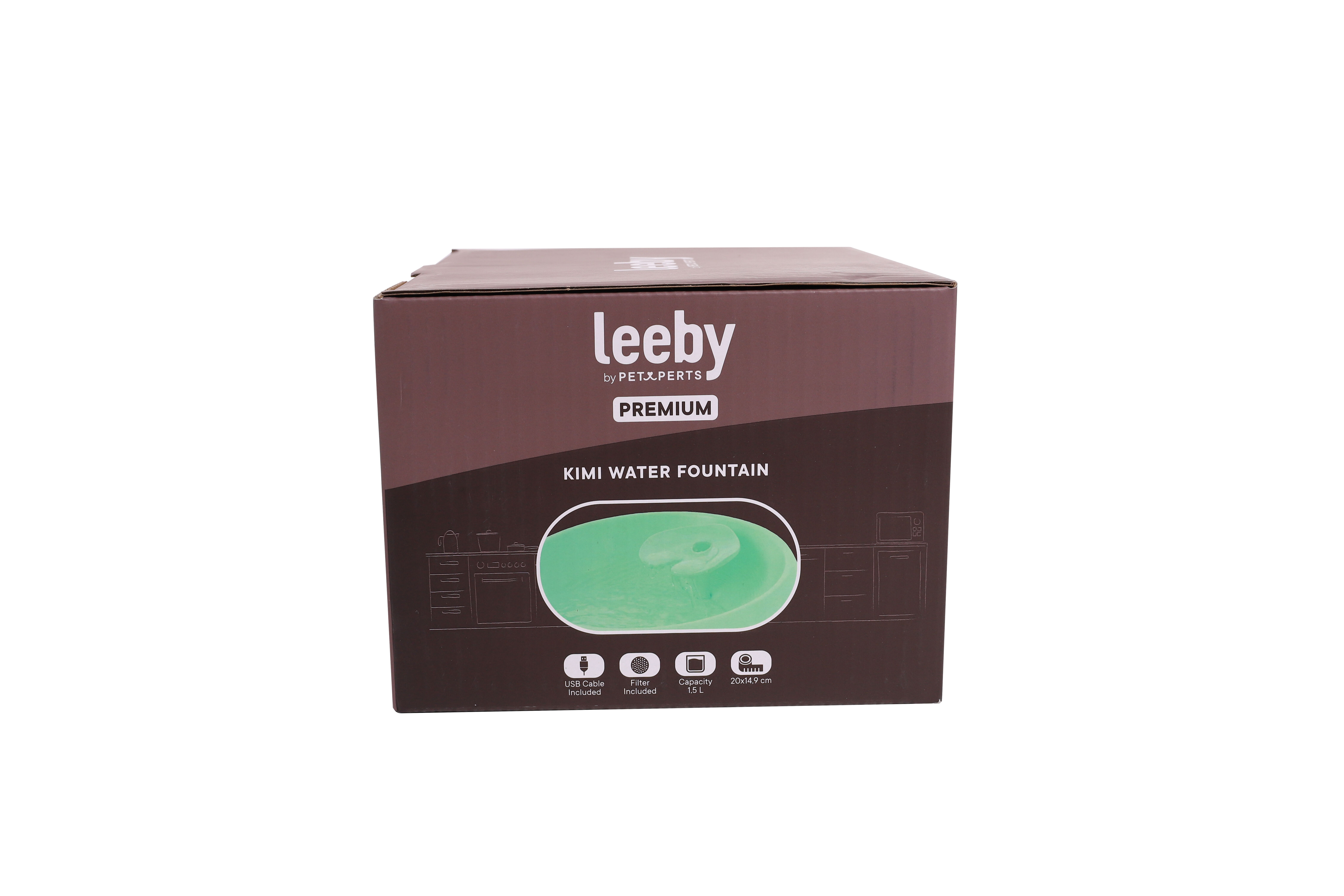 Leeby - Fontaine &agrave; Eau Filtrante KIMI pour Chats - 1,5L Image num&eacute;ro 4
