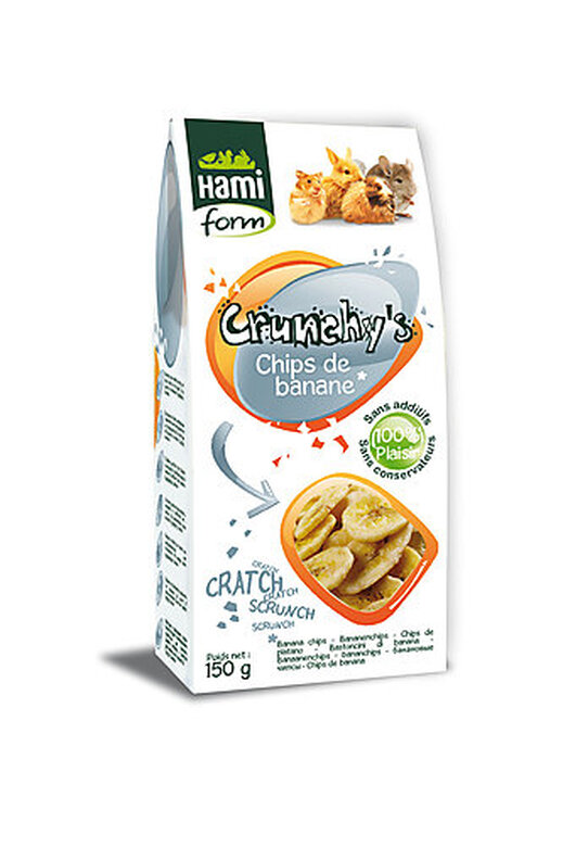 Hamiform - Crunchy's Chips de Banane pour Rongeur - 150g image number null