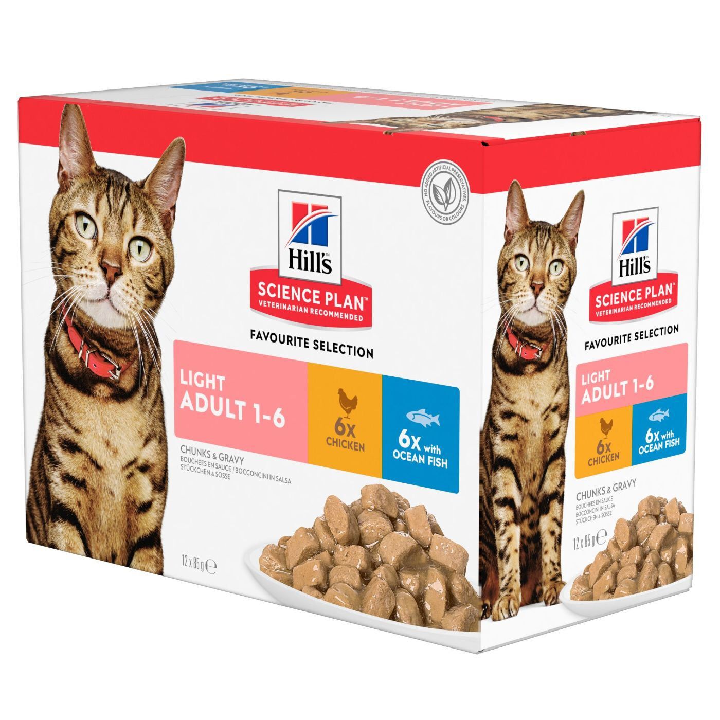 Hill's Science Plan - Adult Light Sachets Repas Pour Chat Poulet Et Poisson  - 12x85g Image num&eacute;ro 1