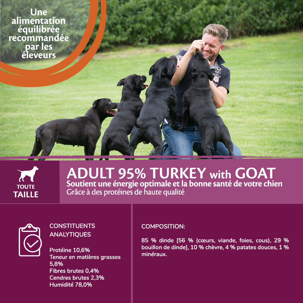 Wellness CORE - Repas Complet 95% de Dinde et Ch&egrave;vre pour Chien - 400g Image num&eacute;ro 2