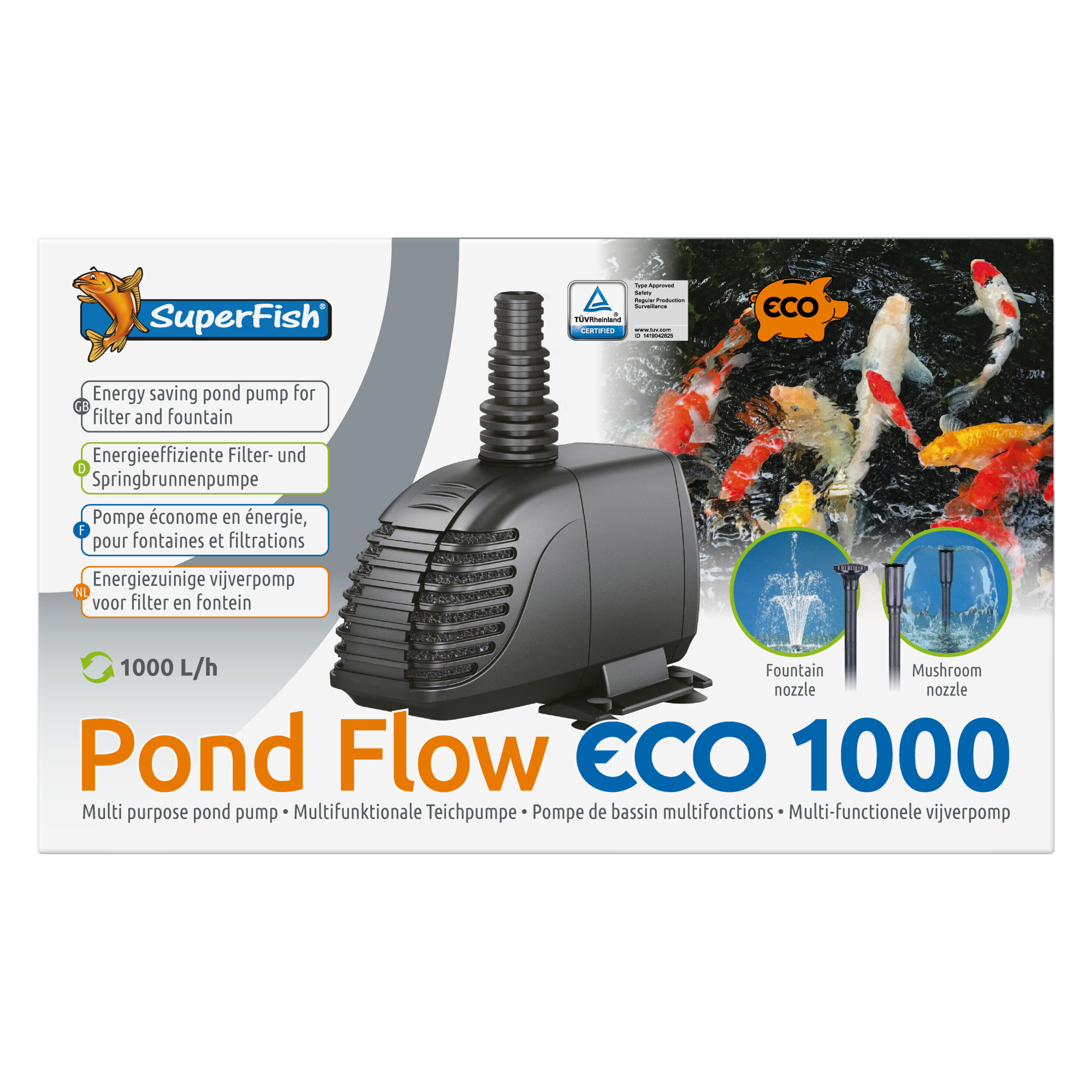 Superfish - Pompe Pond Flow Eco 1000 Fontaines et Filtrations Image num&eacute;ro 1