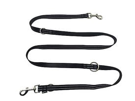 Gotoo - Laisse Essentials Multi Position Noir pour Chien