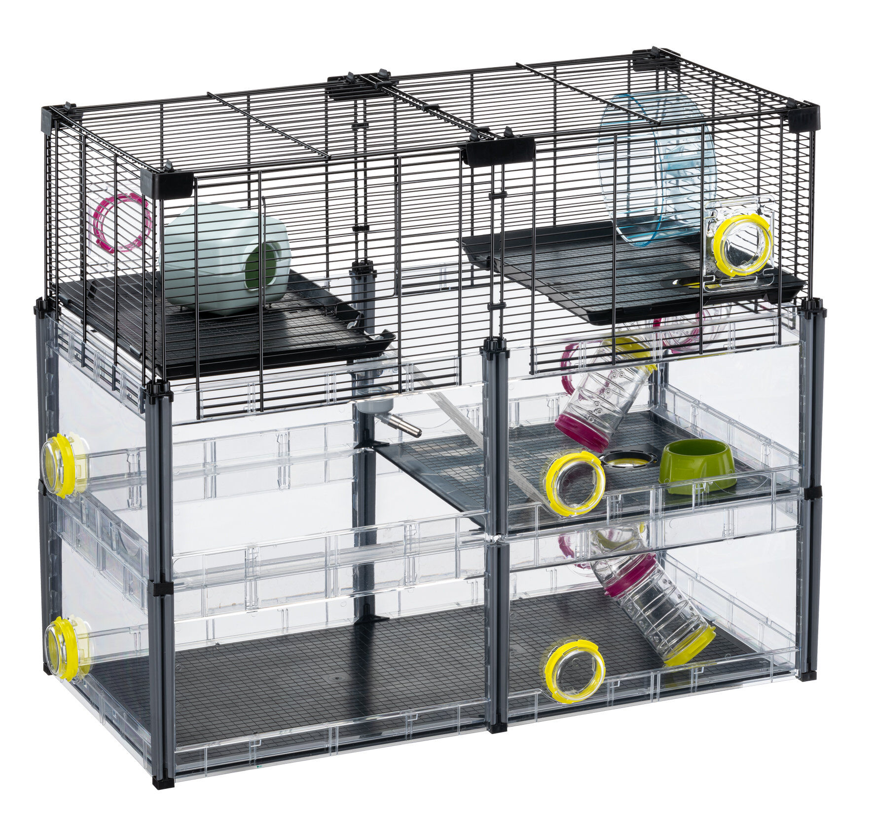 Ferplast - Cage Multipla Crystal pour Hamster et Souris - Noir Image num&eacute;ro 7