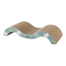 Trixie - Griffoir vague Mimi en carton catnip gris - 50 x 9 x 23 cm
