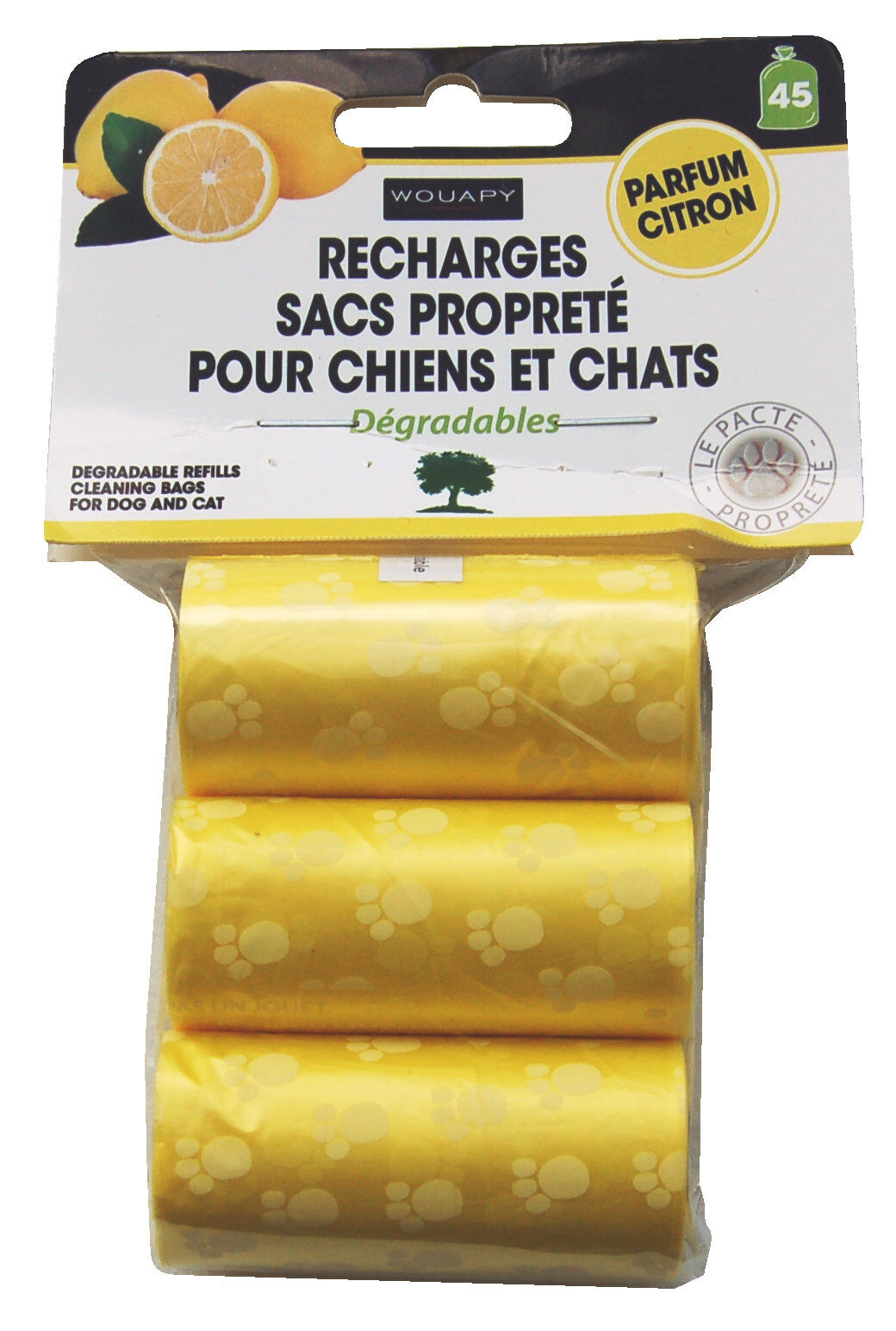 Wouapy - Recharge Sacs Propret&eacute; Parfumee x3 - Citron Image num&eacute;ro 1
