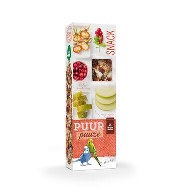 Witte Molen - Sticks Puur Pauze Perruche Pomme & Fruit D'églantier - x2